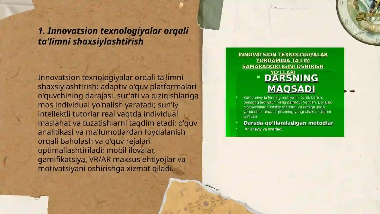 Innovatsion texnologiyalar ta’lim sifatini oshirish manbai sifatida 3