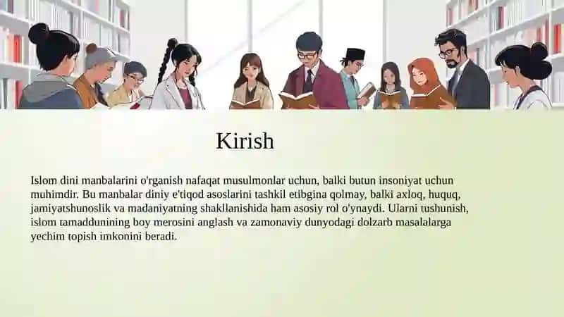 Islom dini manbalari va ularninghozirgidavrdagi ahamyati 3