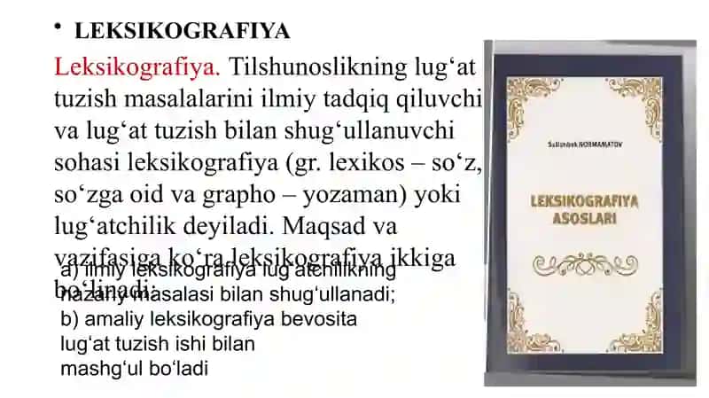 O’zbek tili leksikografiyasining taraqqiyot bosqichlari 3