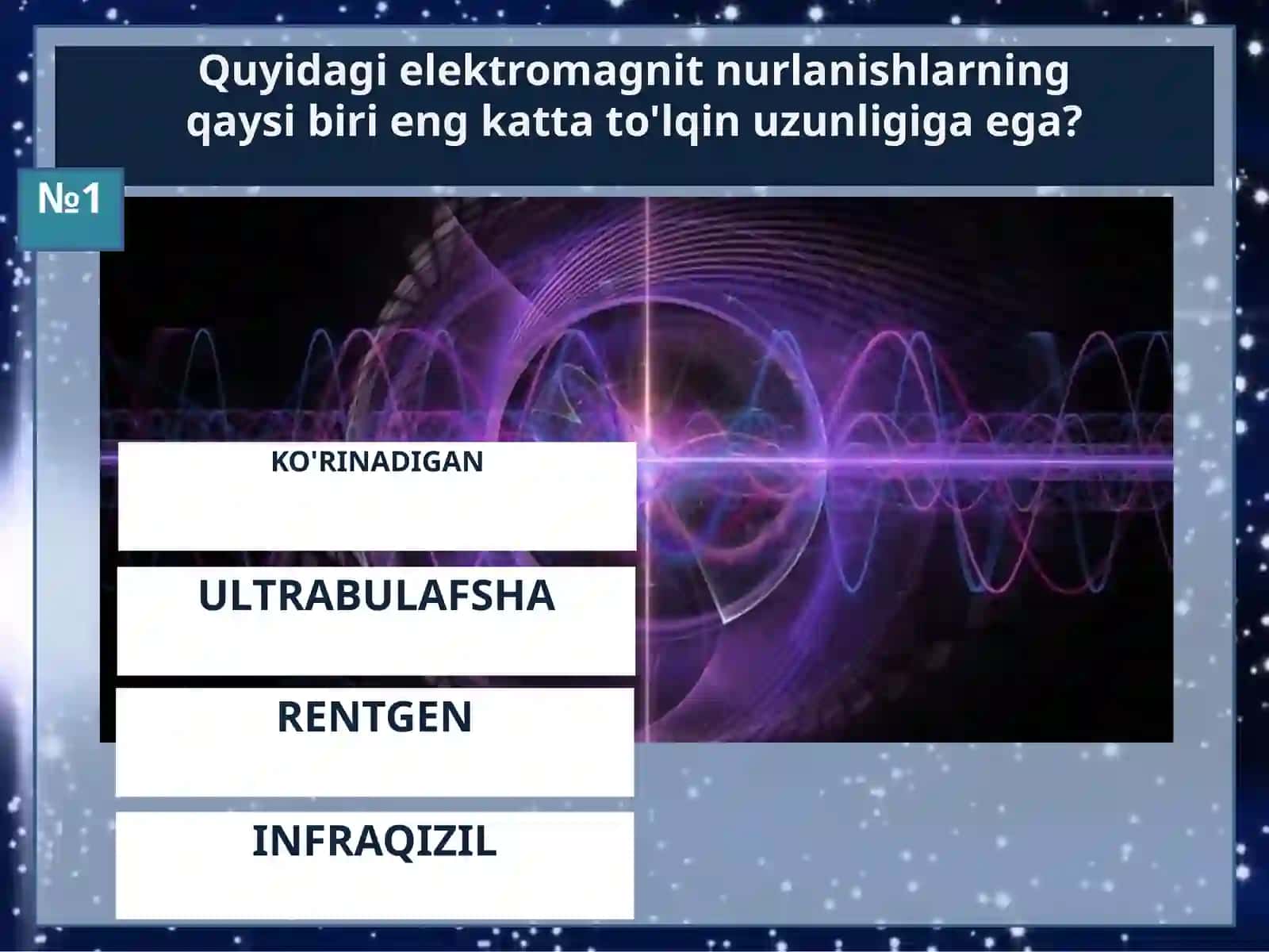 Astronomiya - Butun to'lqinli astronomiya bilim nazorati 3