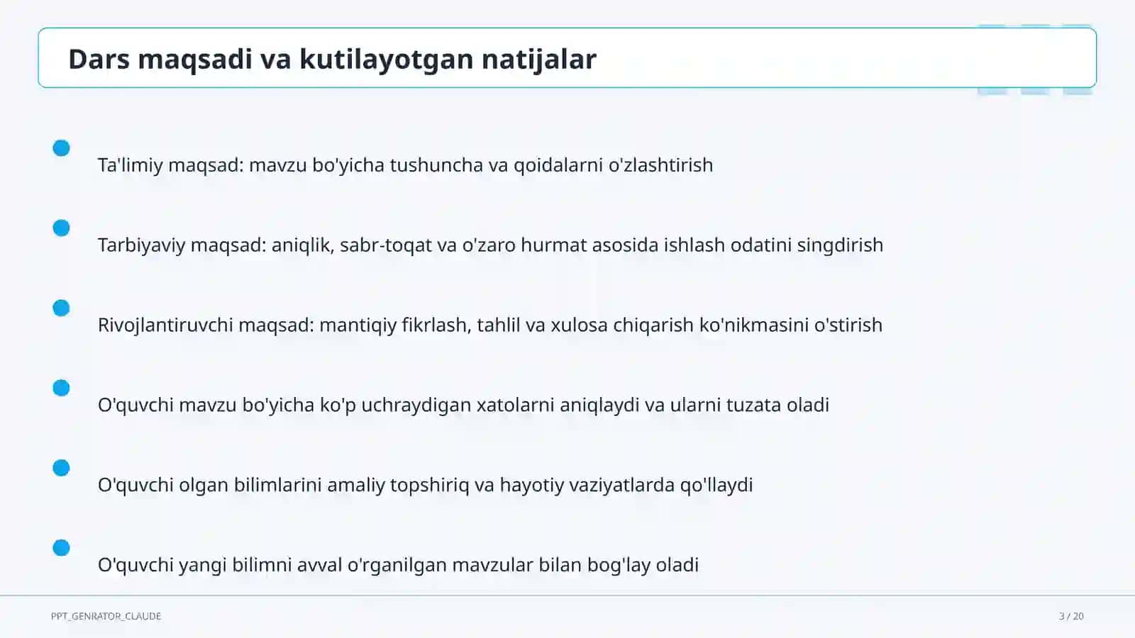 Countable and uncountable nouns (5-sinf) 3