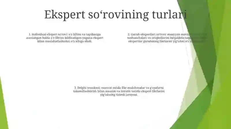 Ekspert Sòrovining Turlari Va Shakllari 3