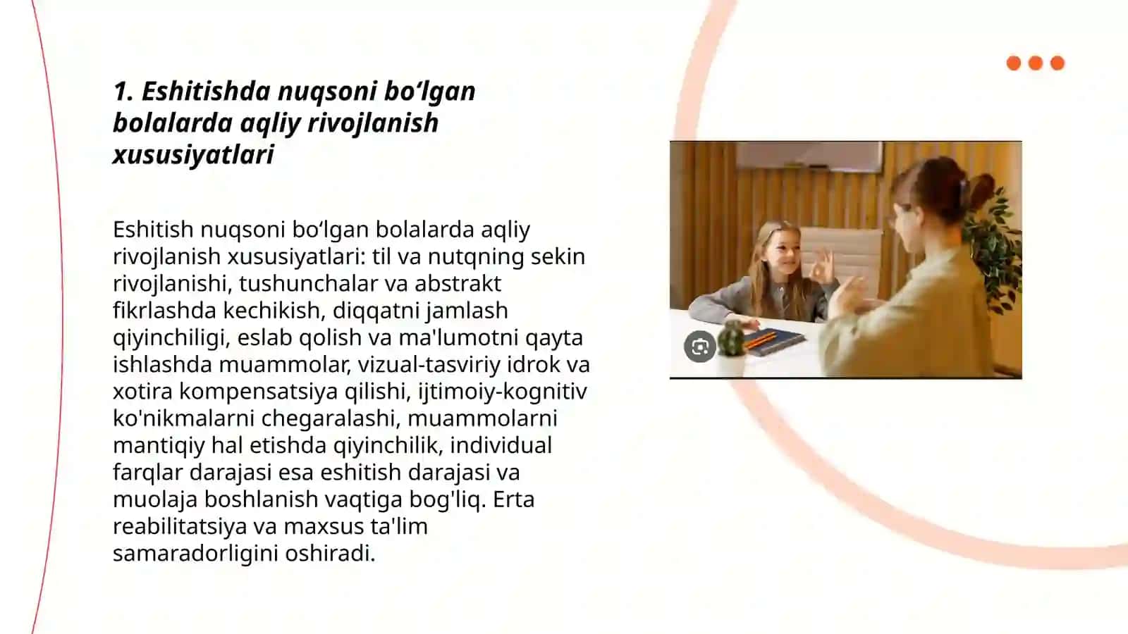 Eshitishda nuqsoni boʻlgan bolalarda aqliy tarbiya vazifalari 3