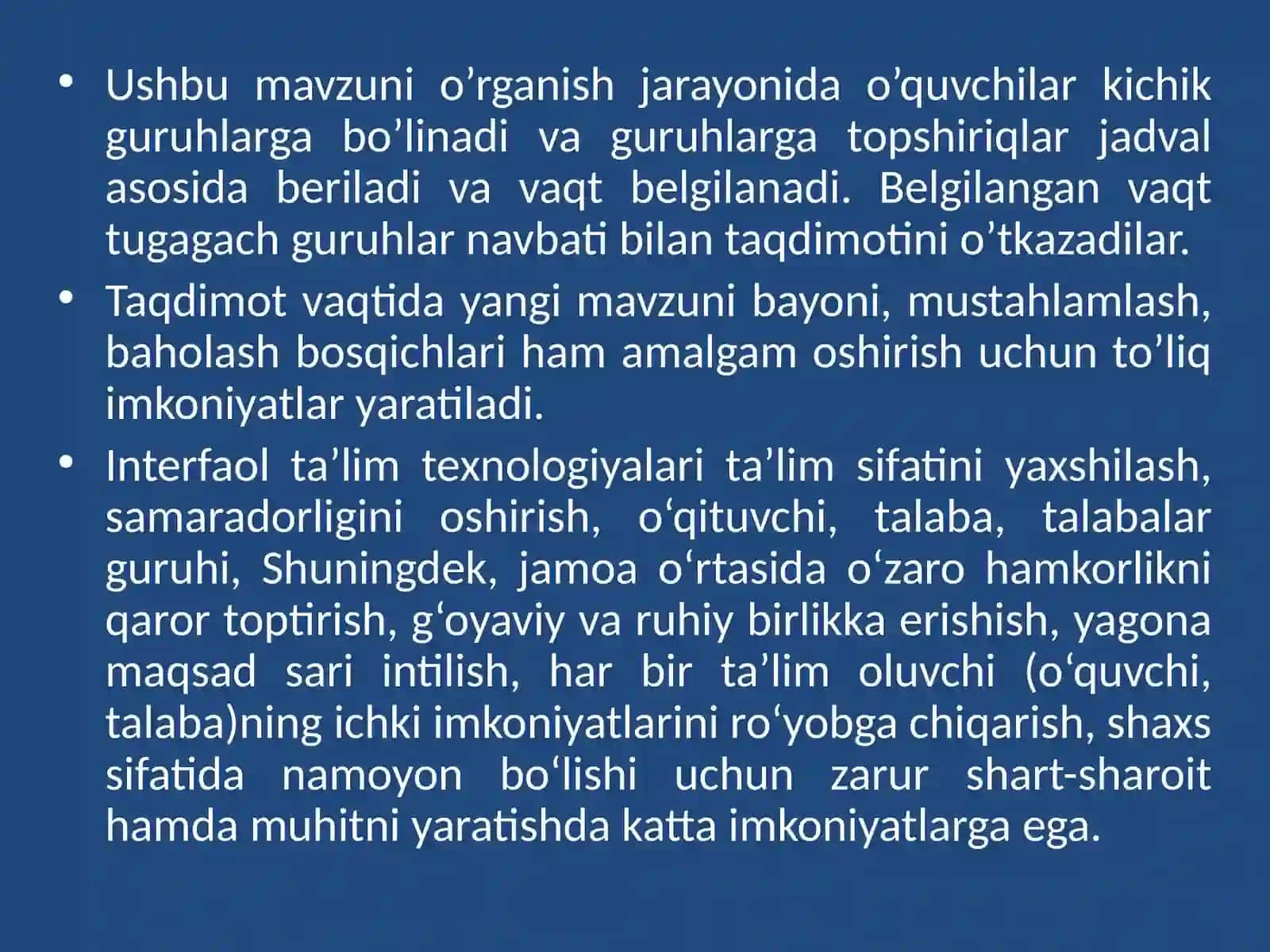 Tarixdarsining tashkiliy turlari va o‘qituvchining tayyorgarligi 3