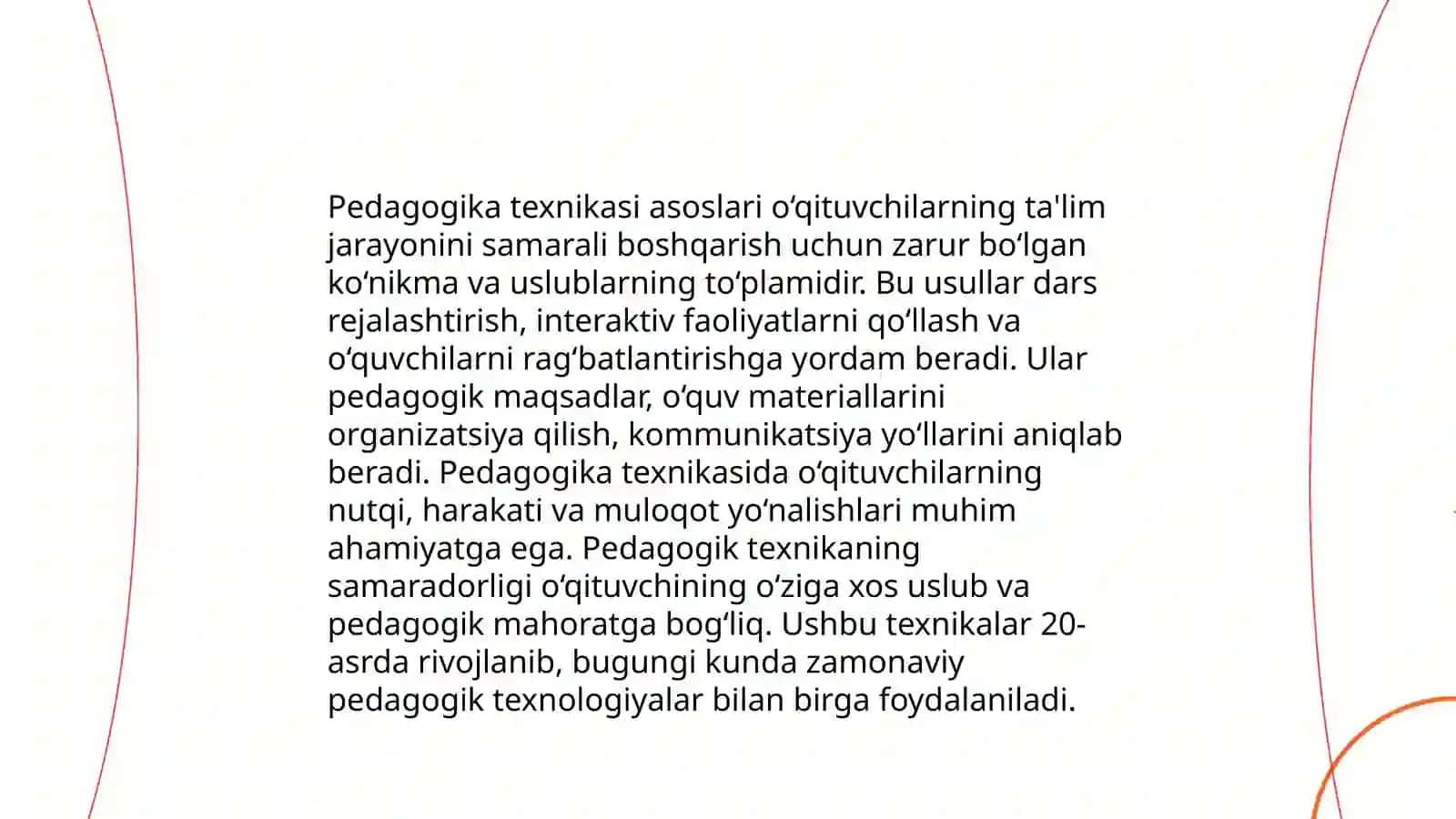 Pedagogik texnika va aktyorlikka xos xususiyatlar 3