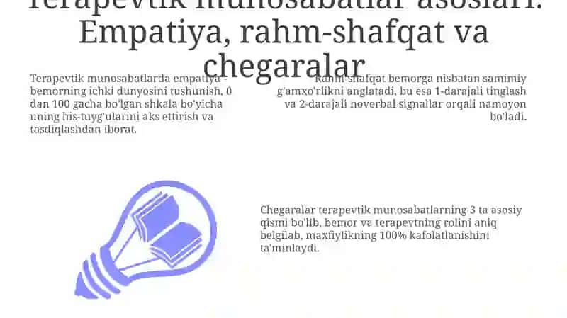 Terapevtik bemorlar bilan munosabatda bo'lish psixologiyasi 3