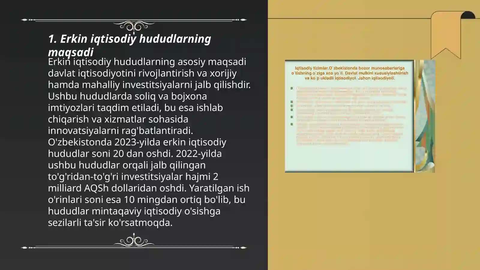 Erkin iqtisodiy hududlar va ularning mamlakat iqtisodiyotini rivojlantirishdagi ro'li 3