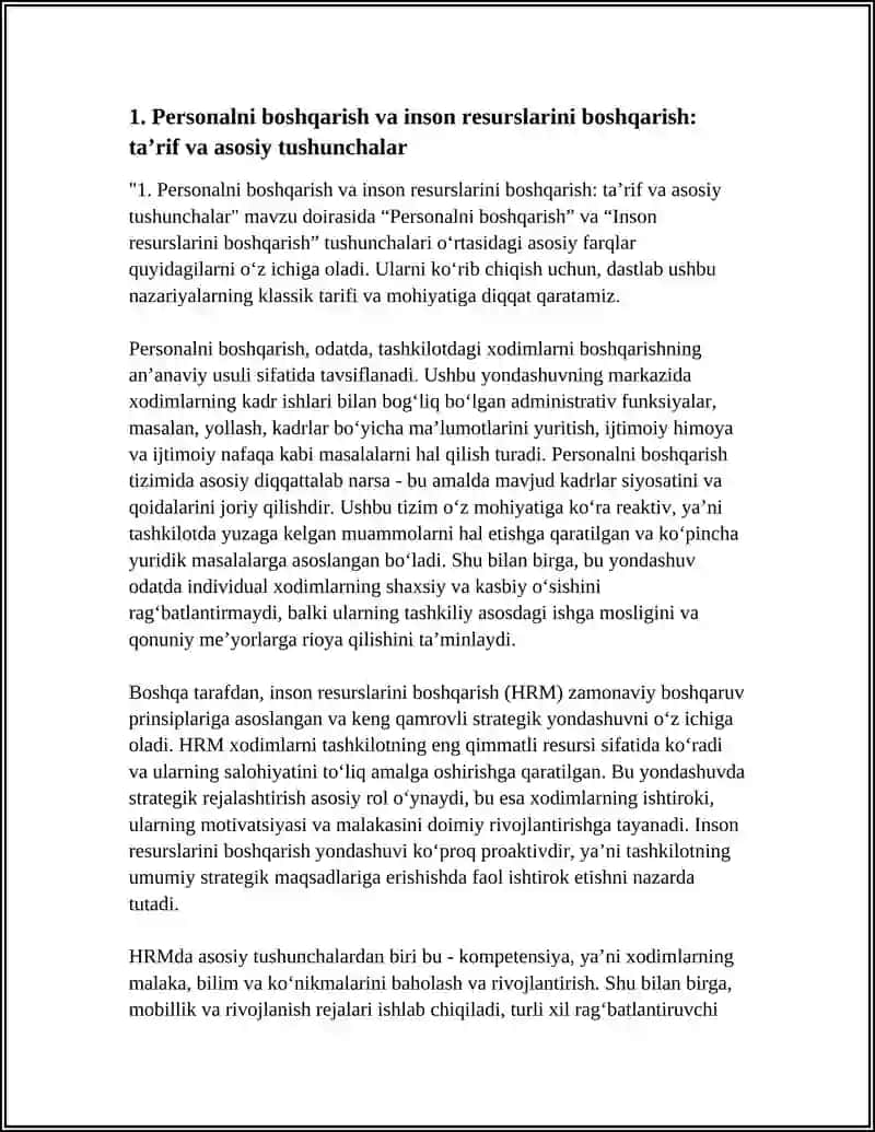 Personalni boshqarish va inson resurslarini boshqarish 3