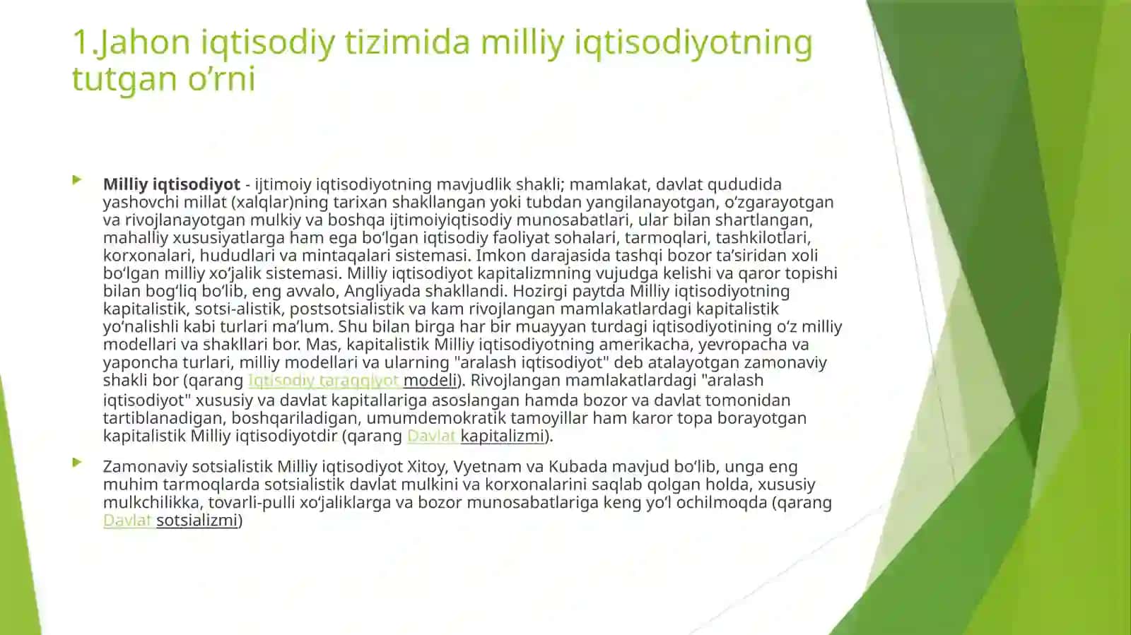 O’zbekistonning boshqa davlatlar bilan iqtisodiy va madaniy aloqalari 3