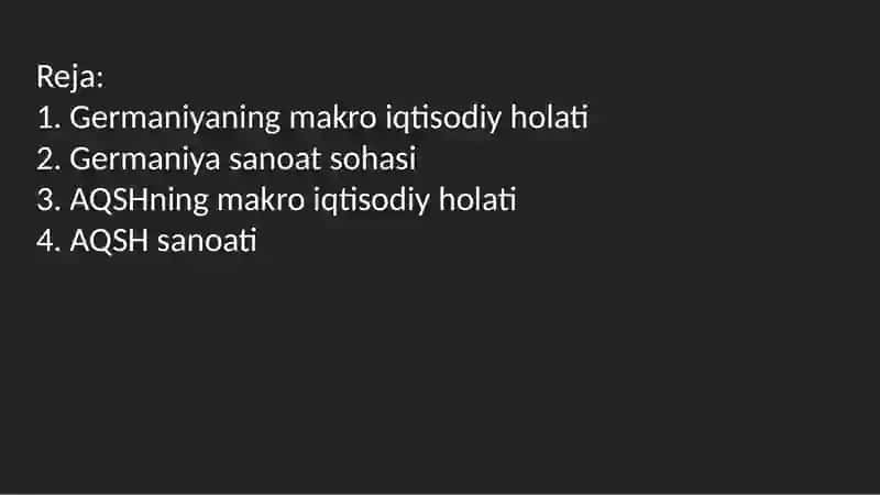 AQSH va Germaniyaning makroiqtisodiy holati 3
