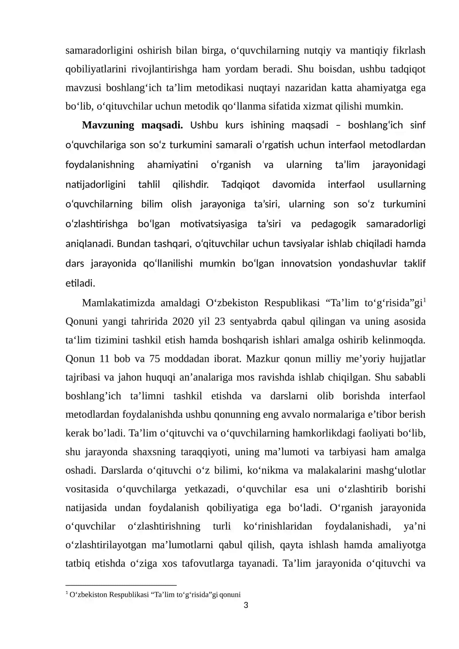BOB. 4-SINFLARDA SON SO’Z TURKUMLARINI O’RGATISHDA INTERFAOL METODLARDAN FOYDALANISH 3