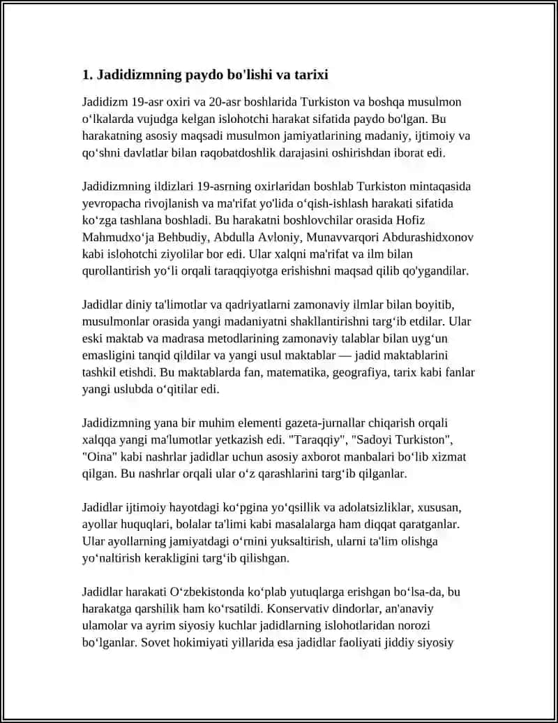 DINSHUNOSLIK FANIDAN JADIDIZM MAVZUSI 3