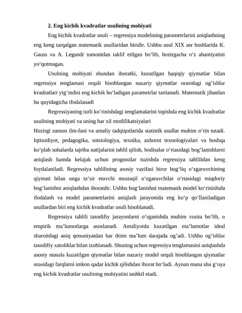 Eng Kichik Kvadratlar Usuli 3