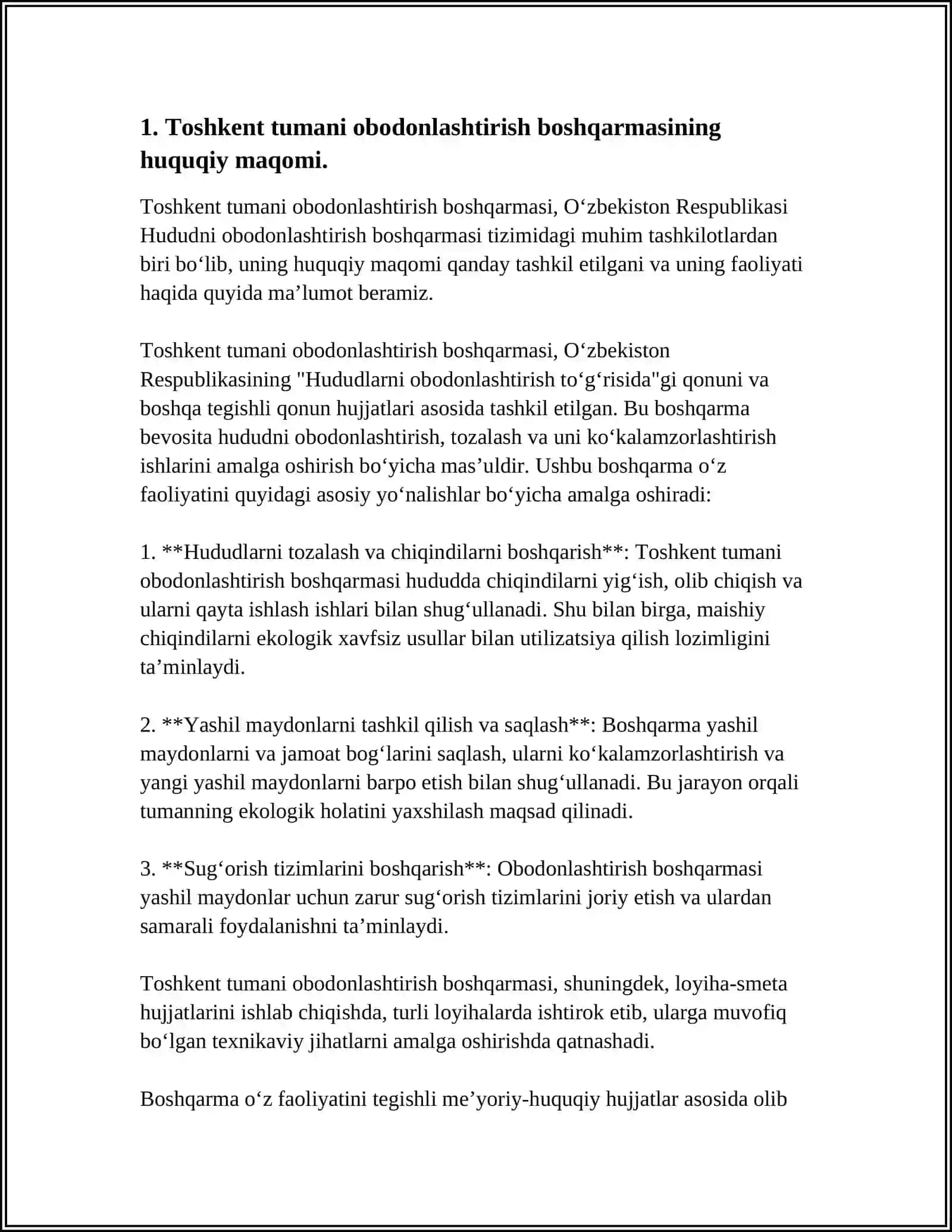 AMALIYOT OBYEKTI FAOLIYATINI TARTIBGA SOLUVCHI MEYORIY-HUQUQIY HUJJATLAR BILAN TANISHISH 3