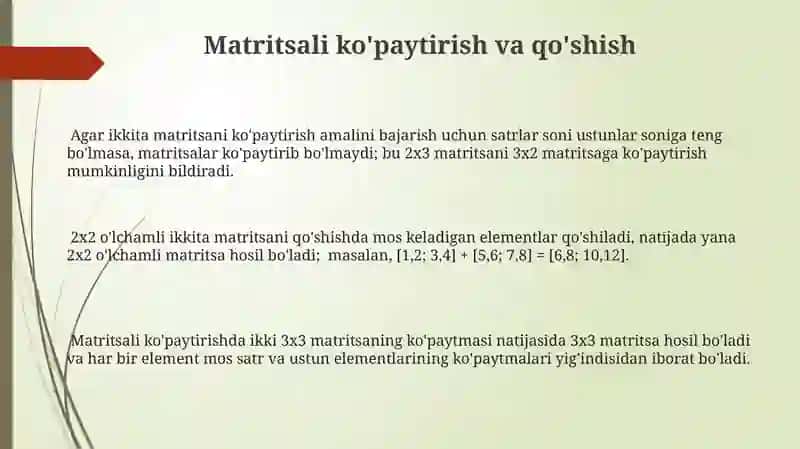 Tasodifiy miqdor majmuasi raqamli tavsiflarni koʼpaytirish va jamlash usullarini aniqlash 3