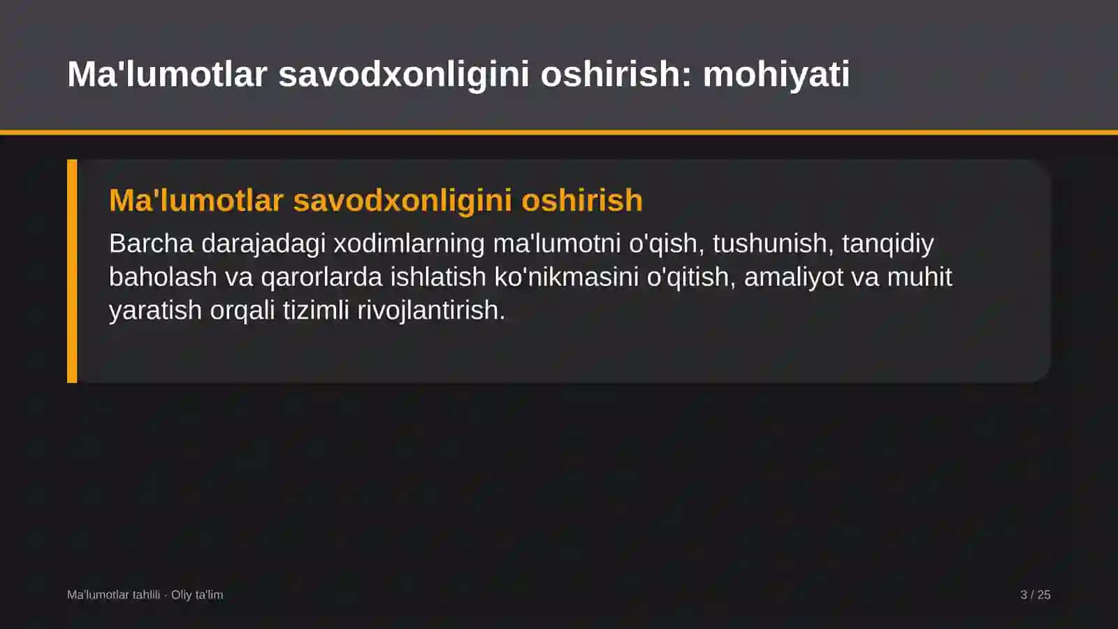 Dilerlik tarmoqlarida xodimlarning ma'lumotlar bilan ishlash savodxonligini oshirish 3