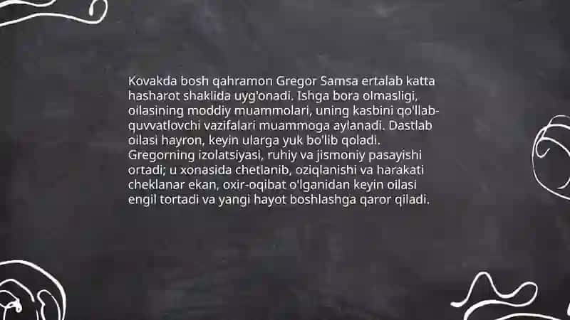 Frans Kafkaning "Kovak"asari 3