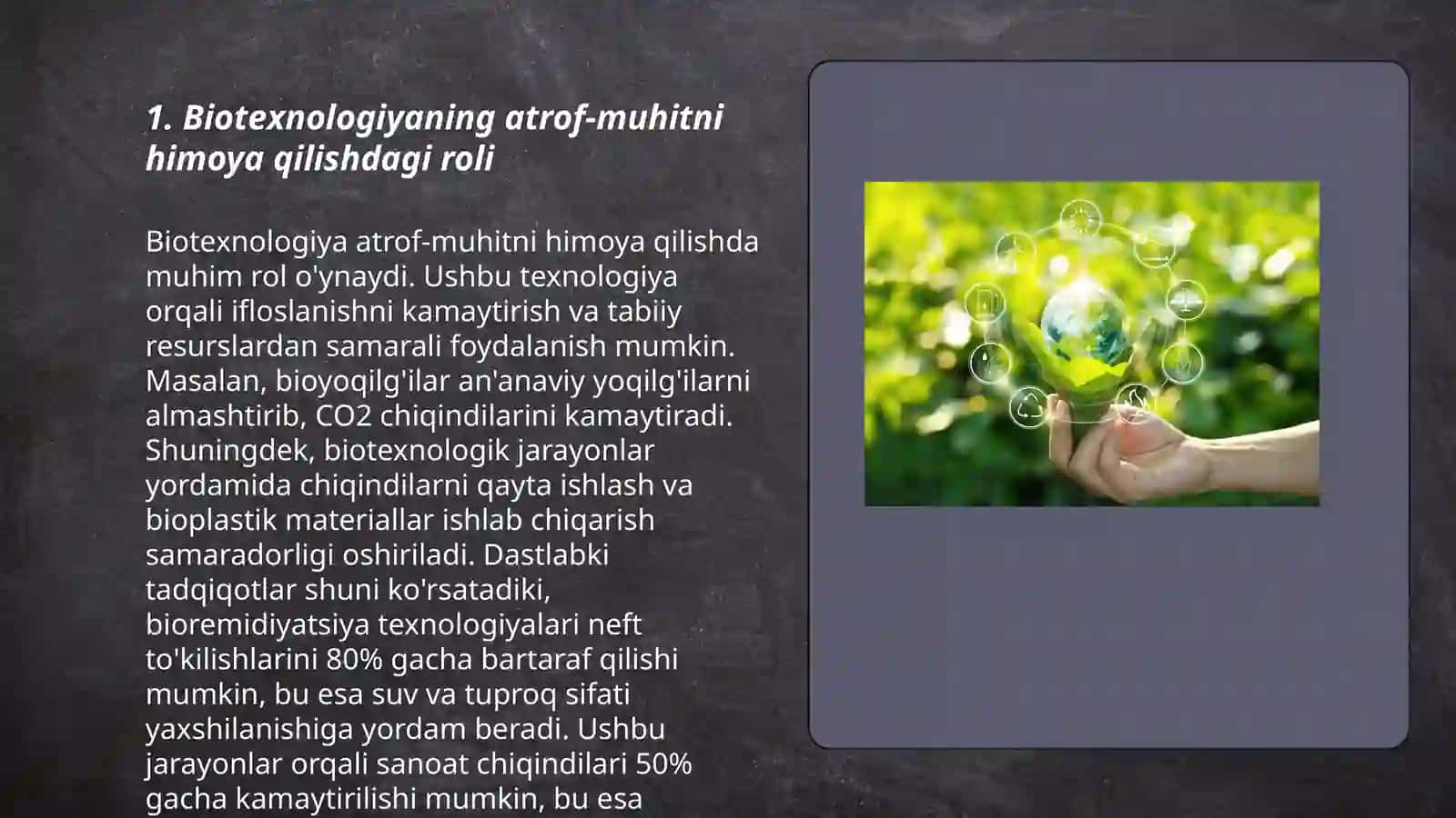Atrof - muhitni saqlashda biotexnologiyaning roli 3