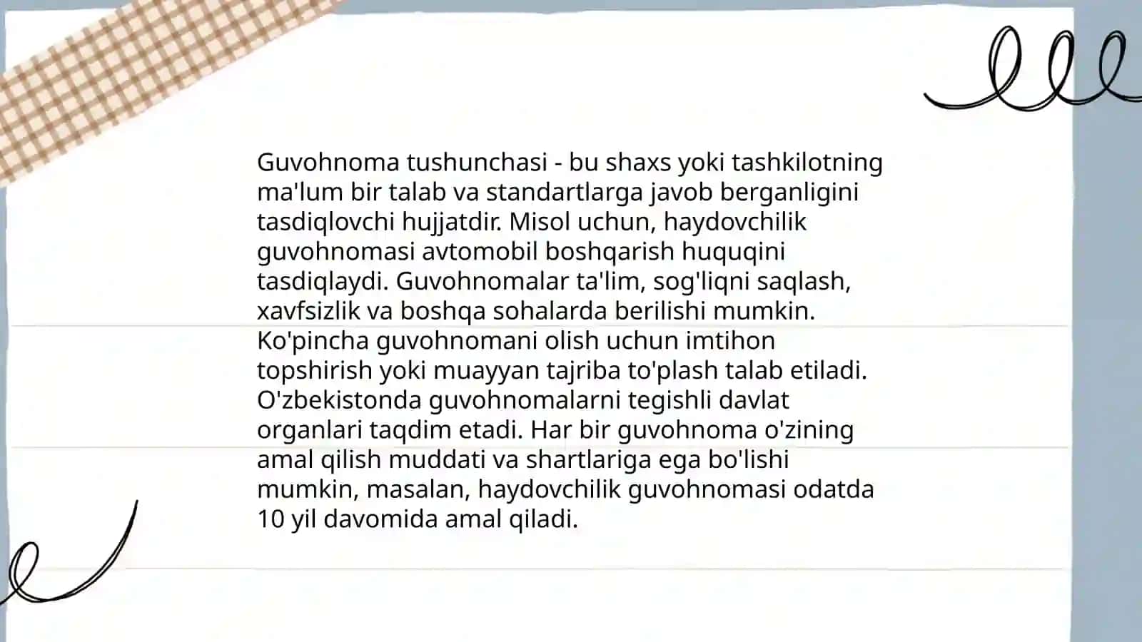 Guvohnoma va uning turlari 3