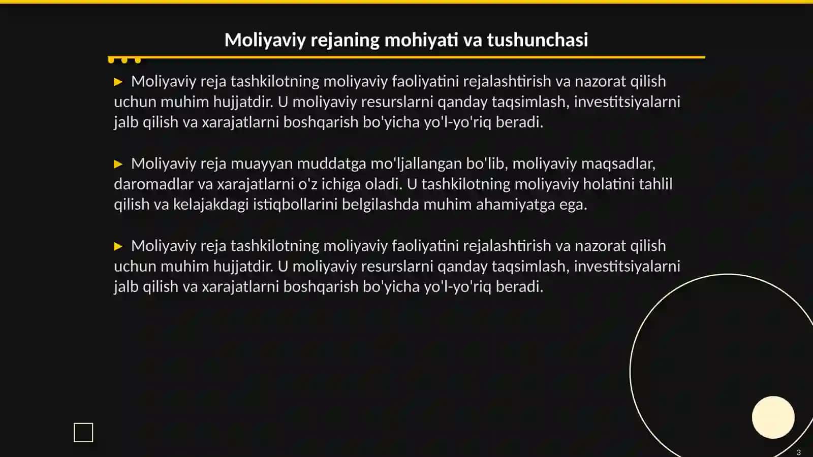 Moliyaviy reja: mohiyati va zarurligi 3