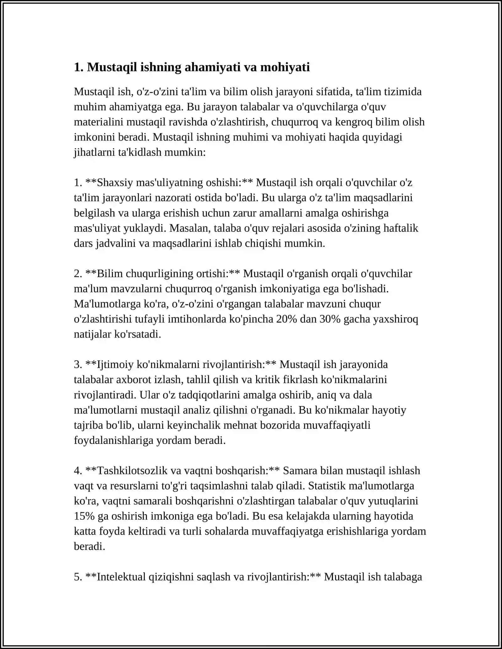 UNIVERSITETDA TALABALARNING MUSTAQIL ISHLASH KO‘NIKMALARINI SHAKLLANTIRISH 3
