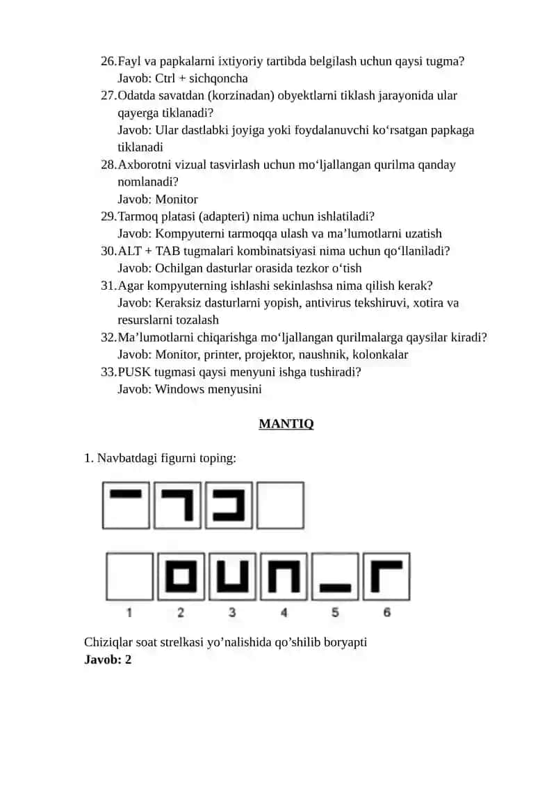 ARGOS TEST JAVOBLARI-2026 3