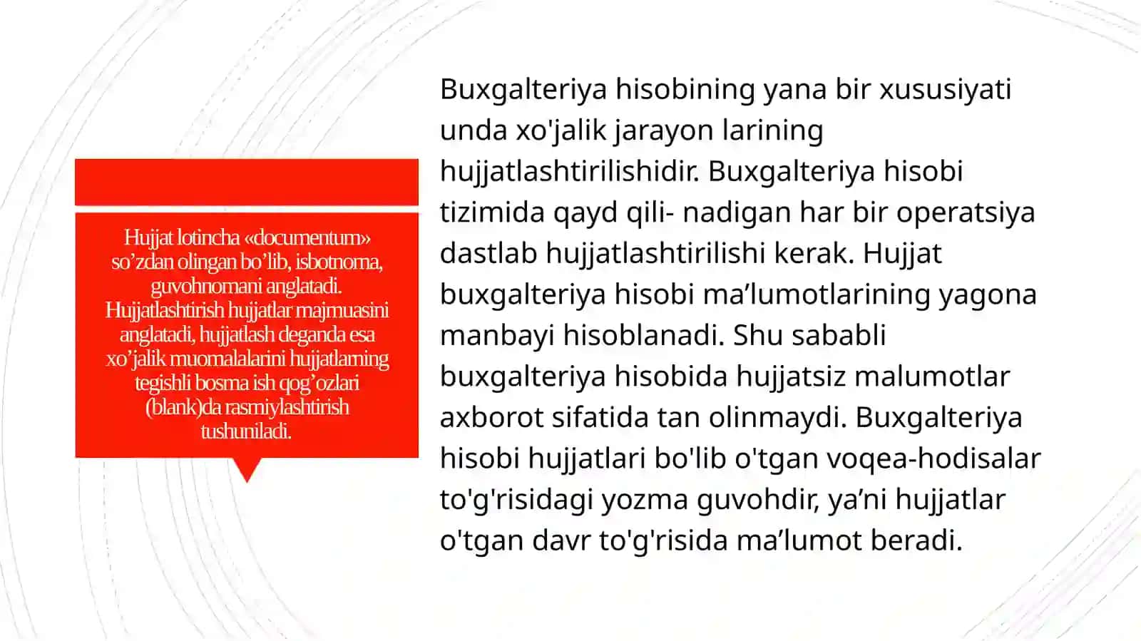 Hujjatlashtirish va inventarizatsiya 3