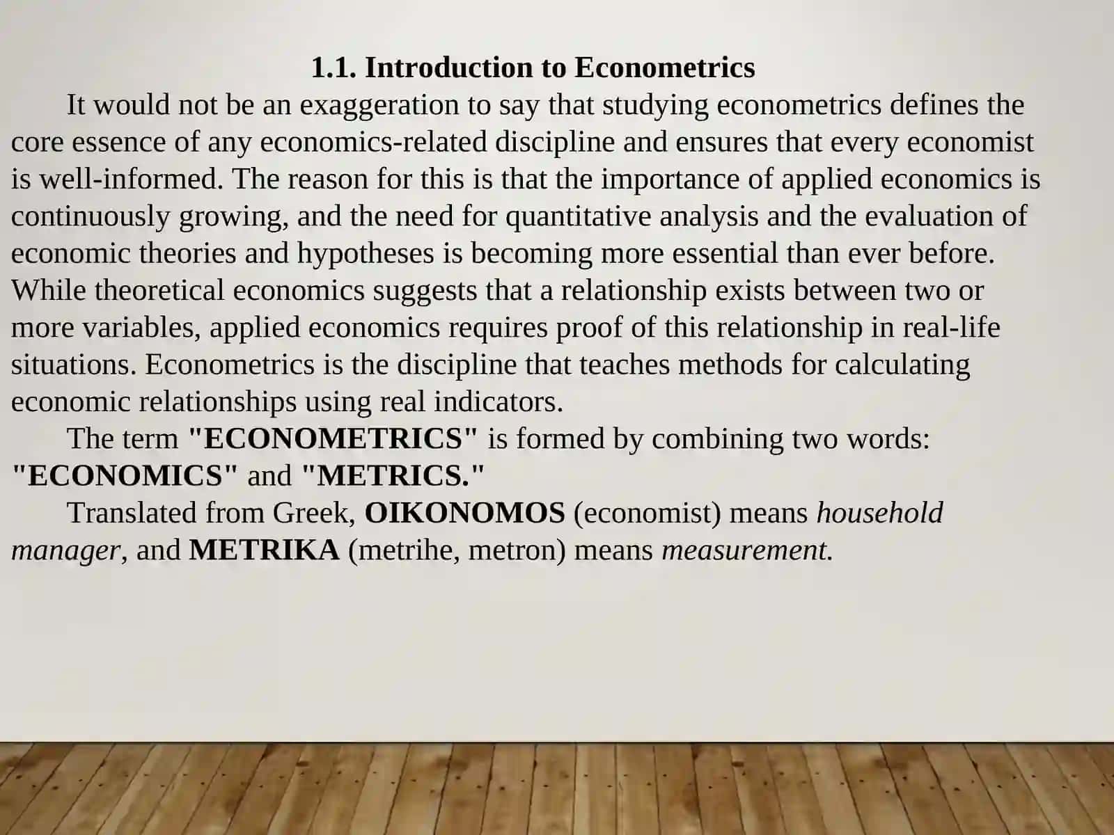 Fundamentals of Econometric Modeling 3
