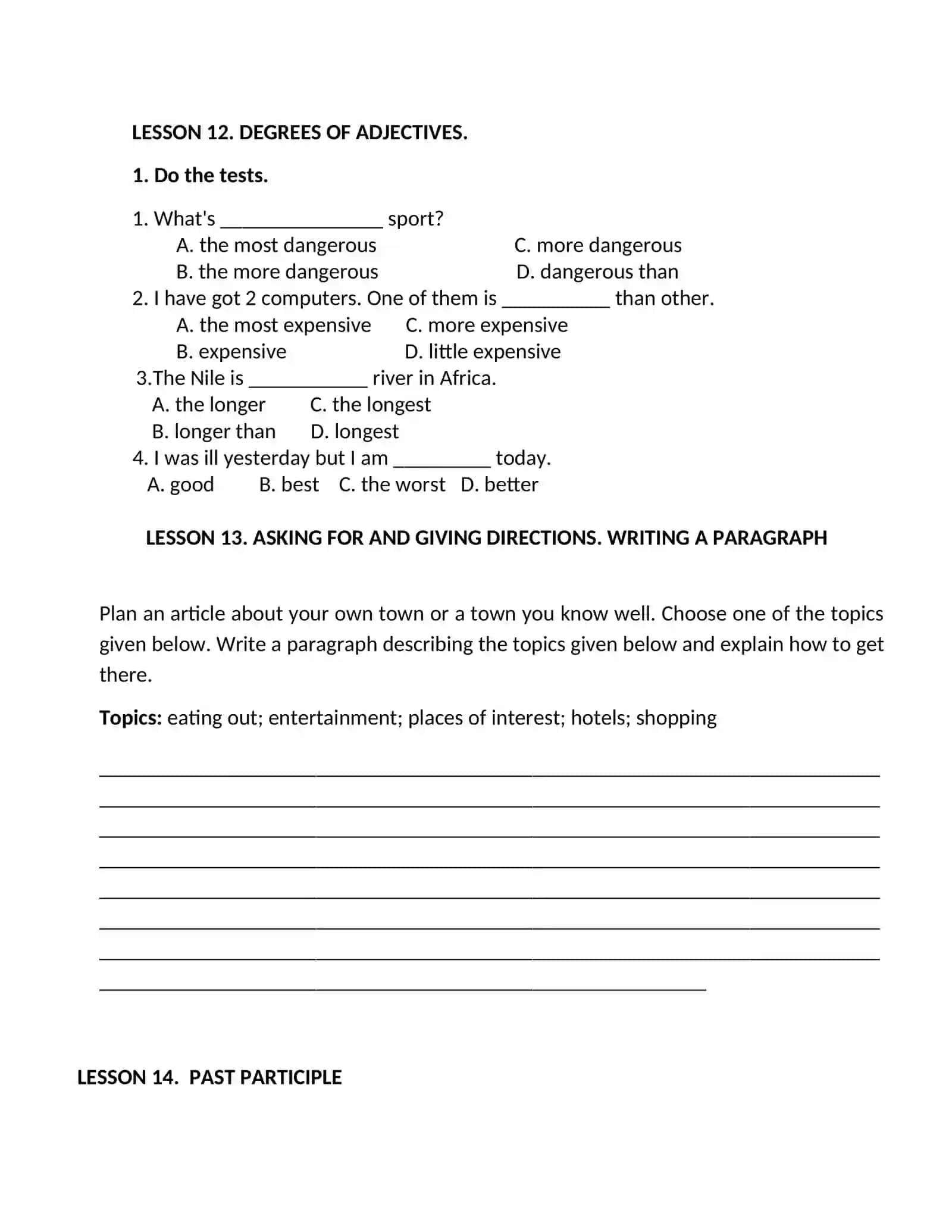 LESSON 9. COUNTABLE AND UNCOUNTABLE NOUNS 3