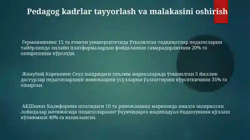 Rivojlanturuvchi markazlarda ta'limiy faoliyatni tashkil etishda xorijiy tajribalar tahlili 3