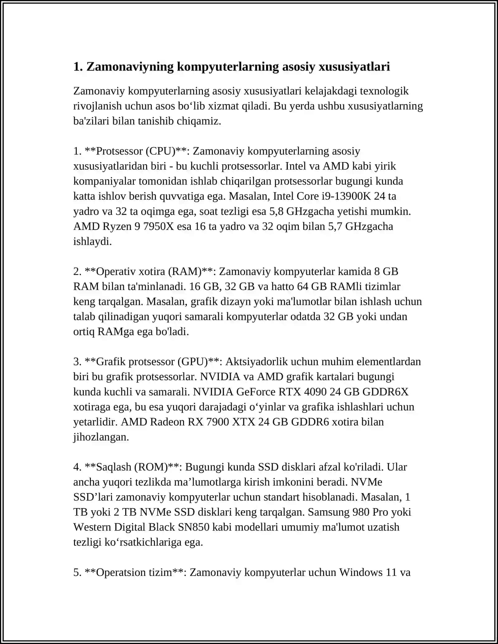 ZAMONAVIY KOMPYUTERLAR,ULARNING TURLARI VA TUZILISHI 3