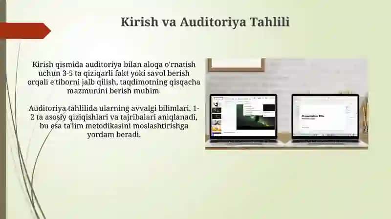 Taqdimot slaydlarini yaratish bo‘limini o‘qitishmetodikasi 3