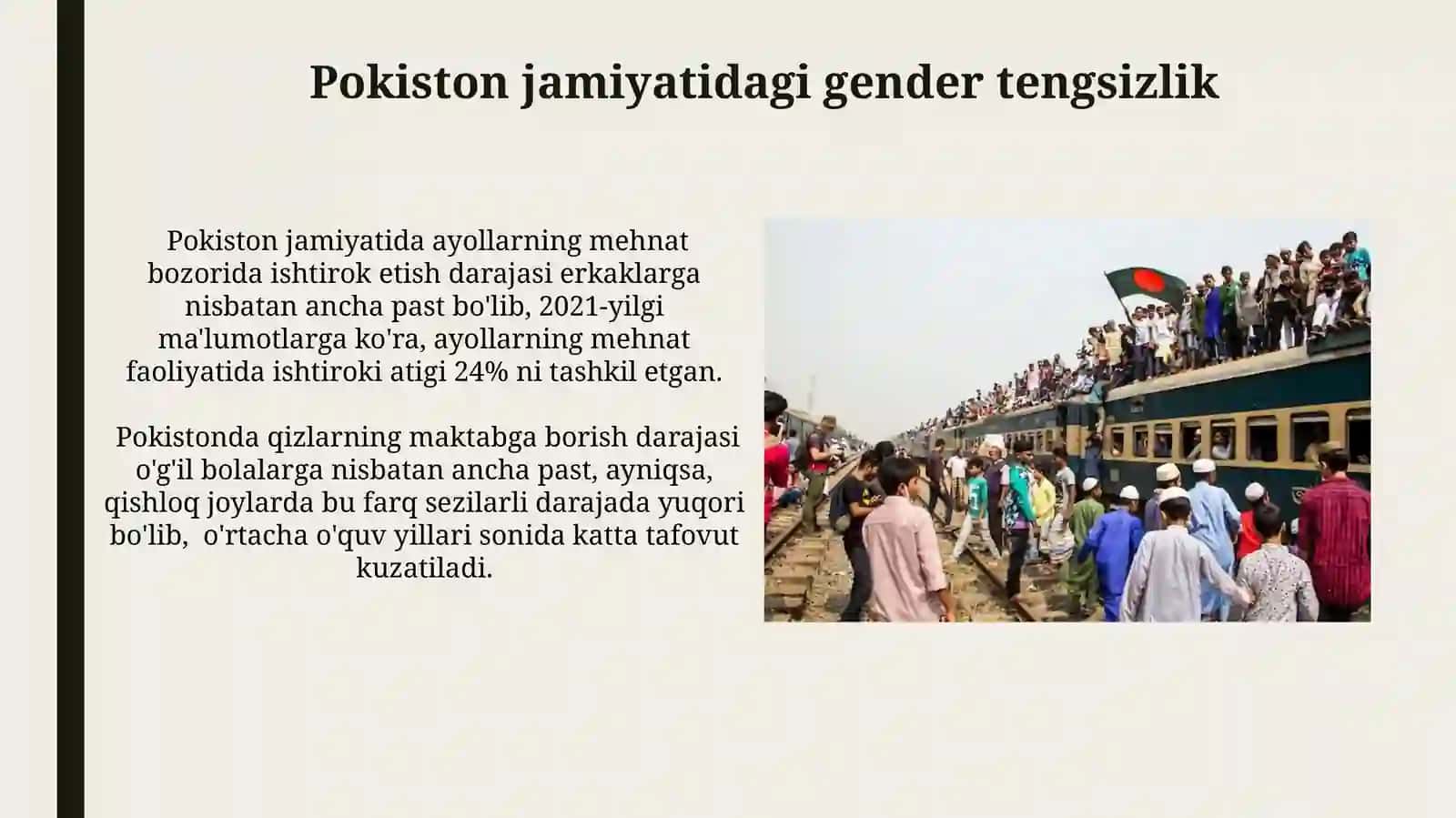 Pokiston jamiyatidagi gender tengsizlik 3