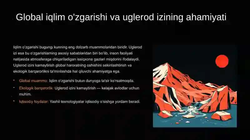 Uglerod izini kamaytirish strategiyalari: xalqaro tajribalar va O'zbekiston misolida 3