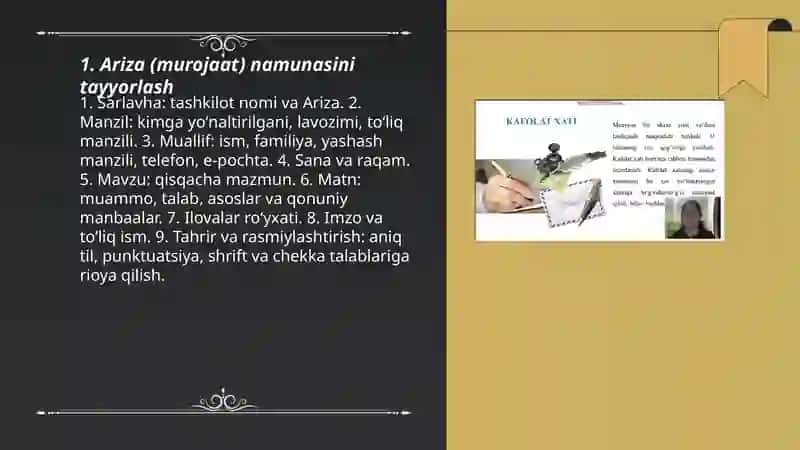Ish yuritish hujjatlaridan namuna tayyorlash 3
