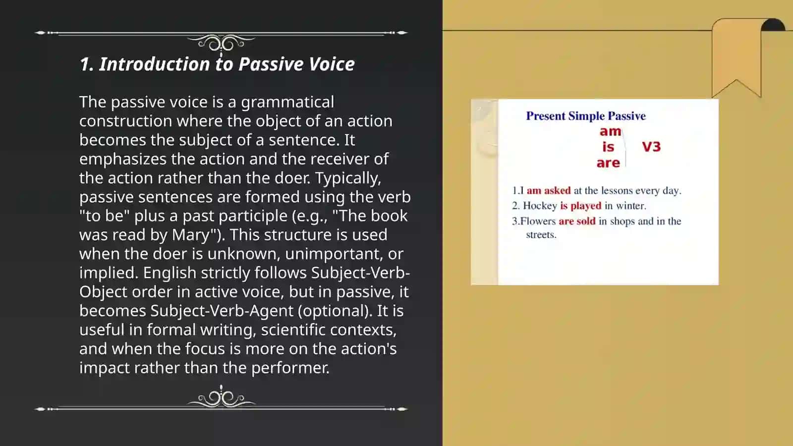 Lesson plan for 11th grade pupils on "The passive and modal passive" 3