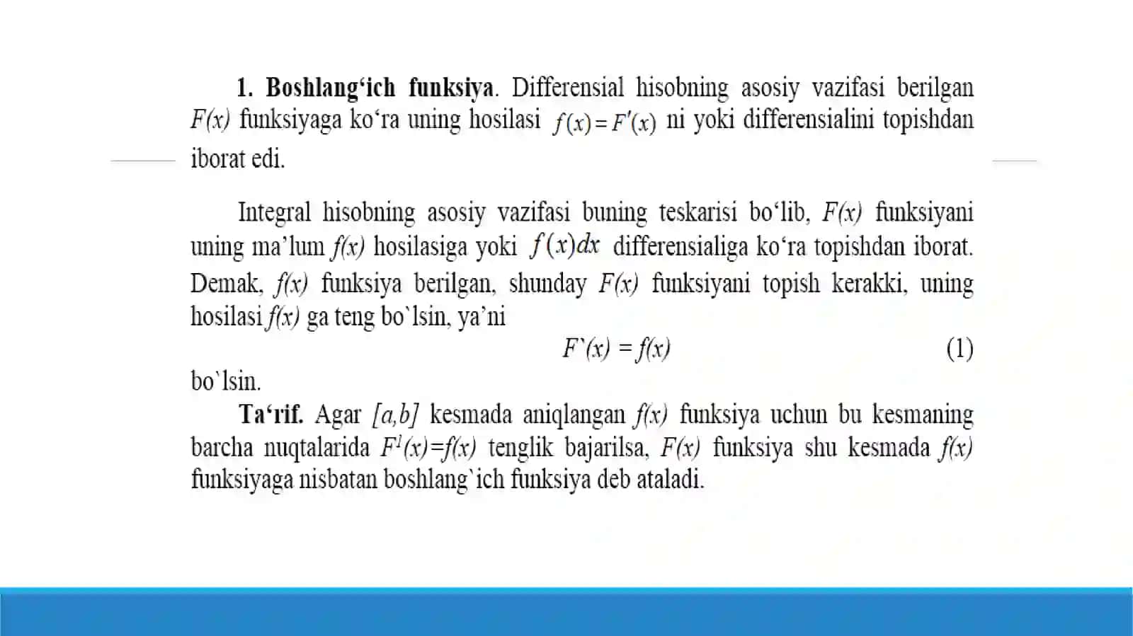 Aniqmas Integral va uning xossalari 3