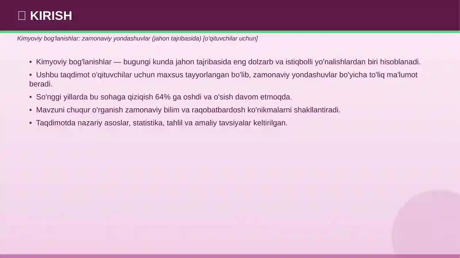 KIMYOVI BOG'LANISHLAR 3