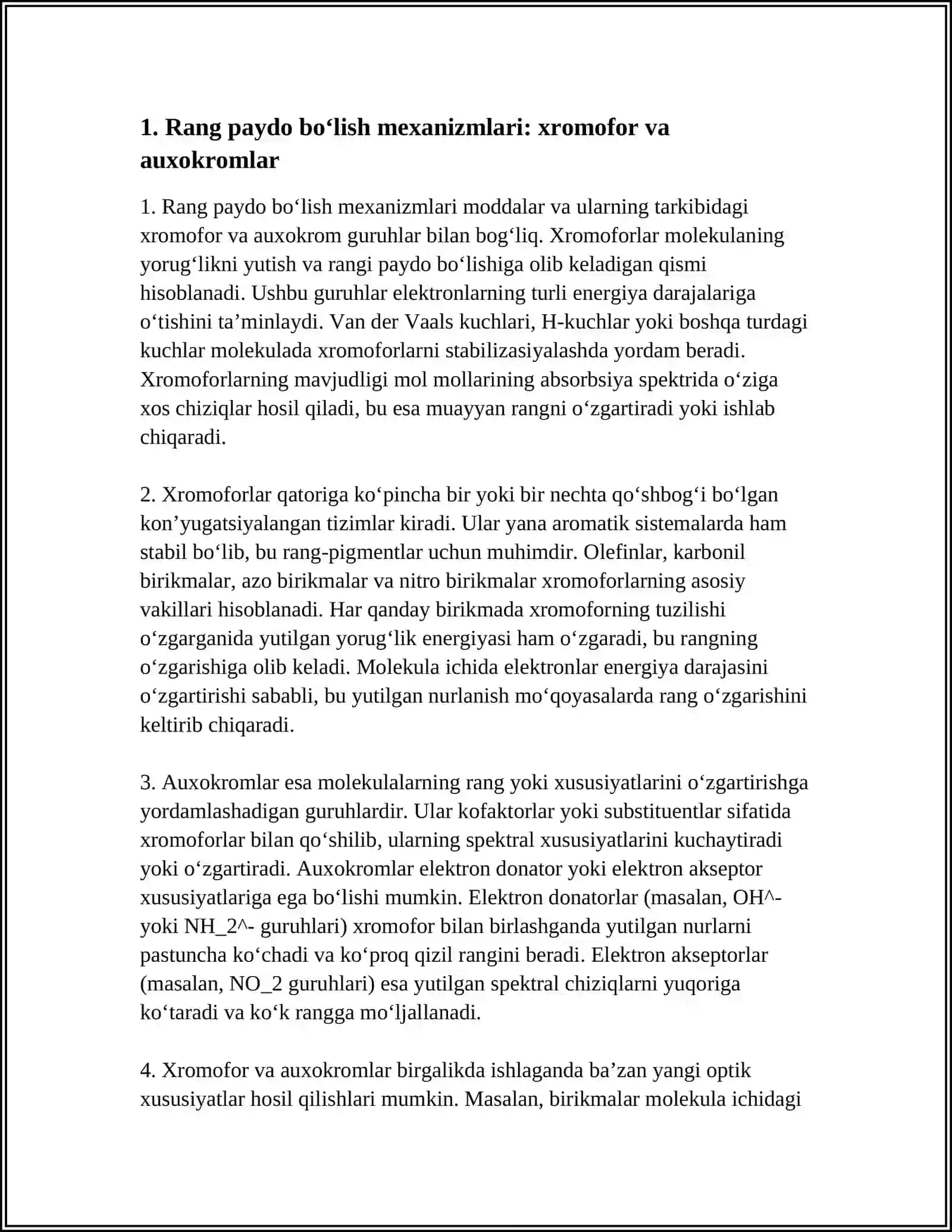 RANGLAR TILIDA KIMYO 3