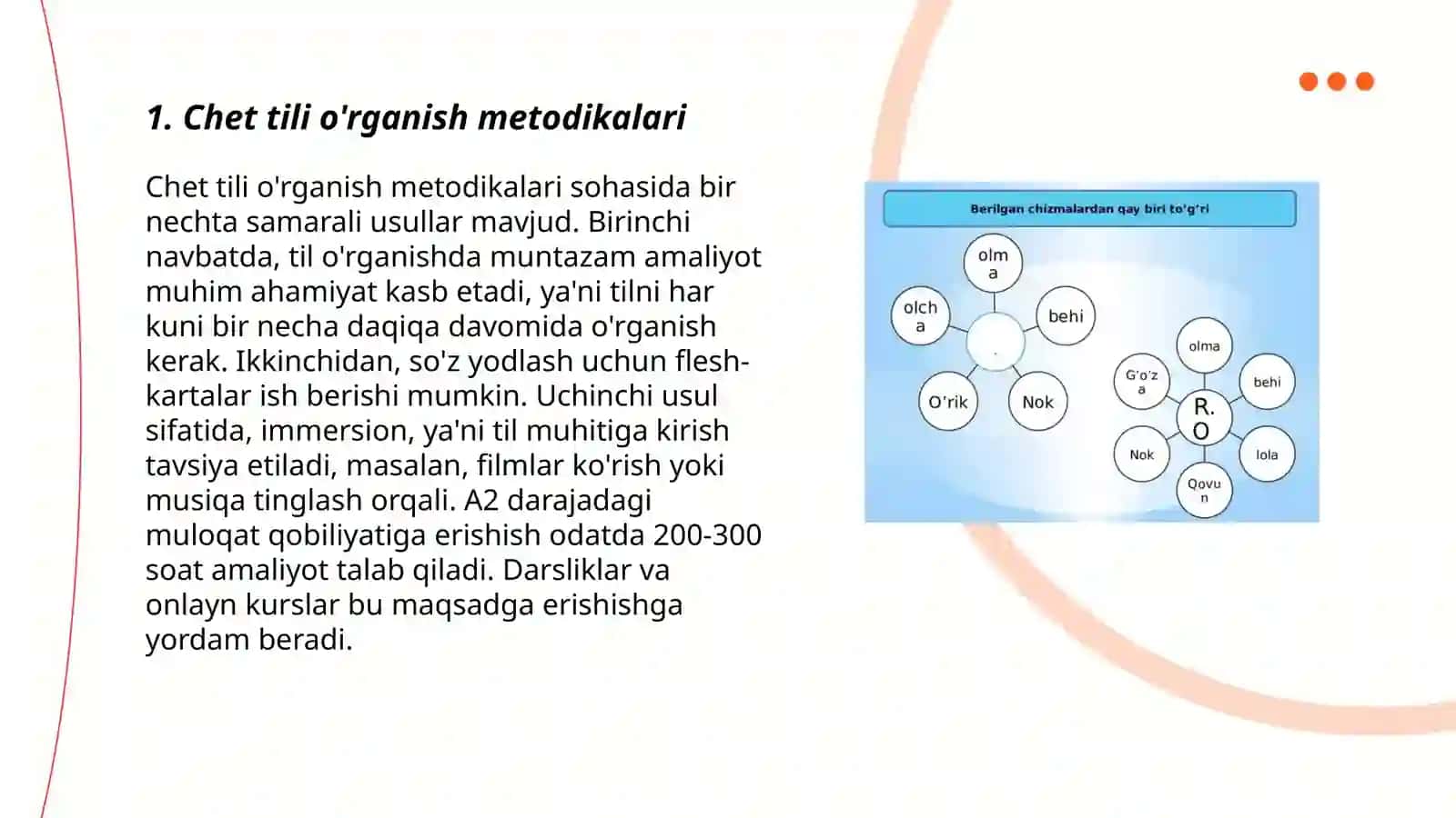 Chet tili o'rganish metodikalari 3