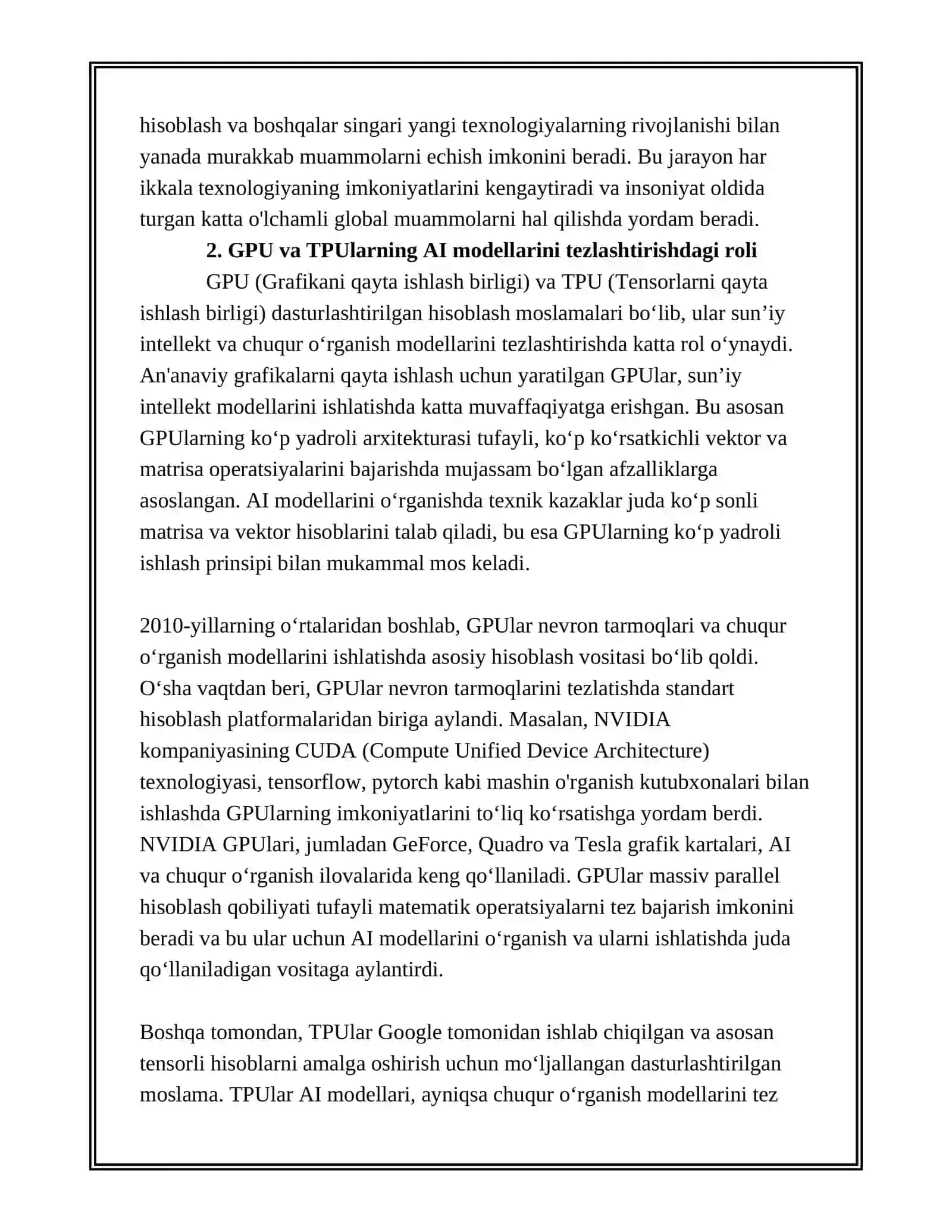 Parallel hisoblash va sun'iy intellekt 3