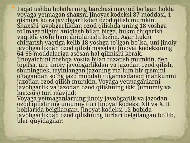 Voyagayetmaganlarni jinoiy javobgarlik katortish 3