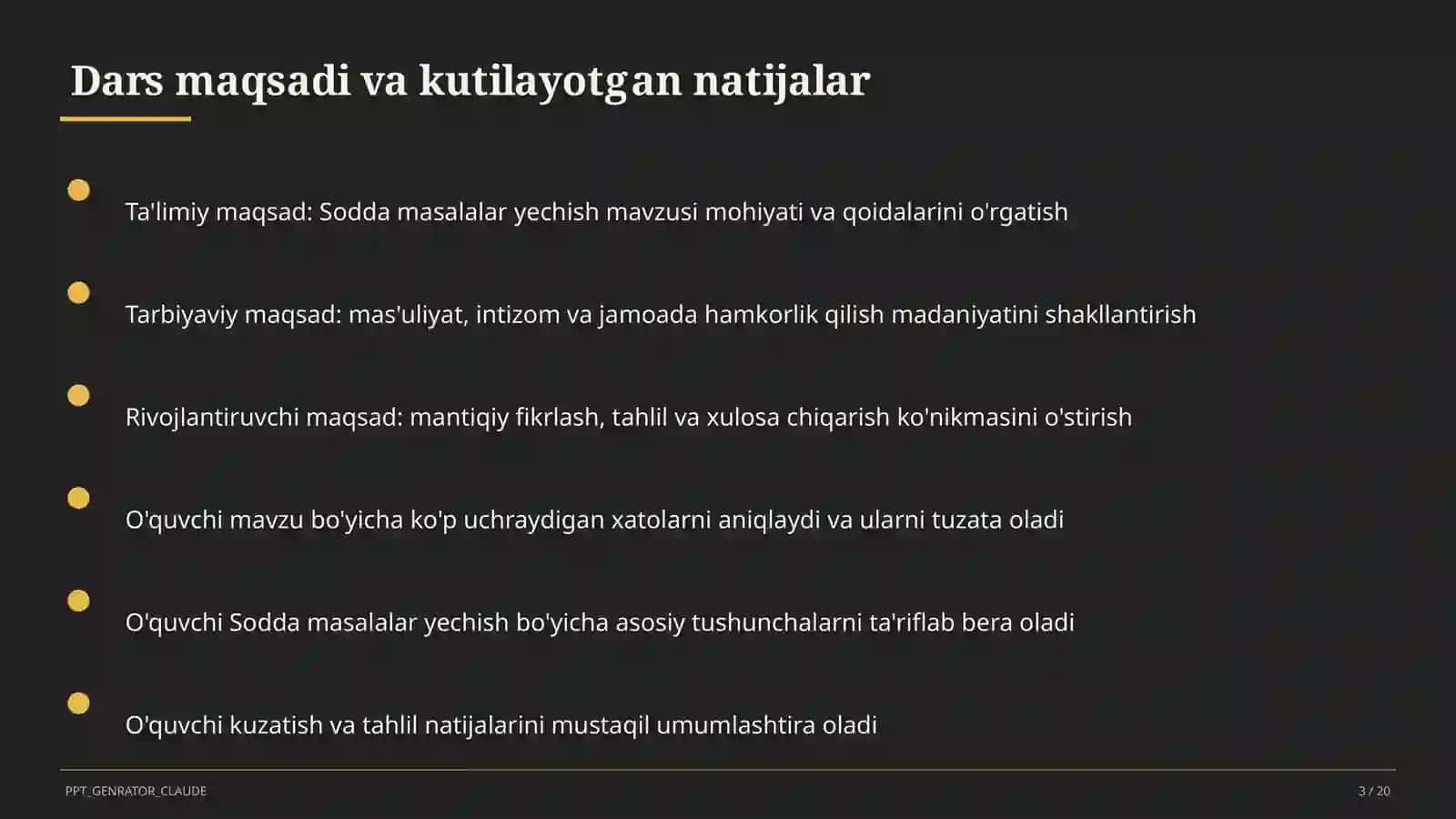 Sodda masalalar yechish (1-sinf) 3