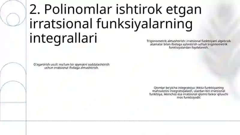 Irratsional Funksiyalarini Integrallash 3