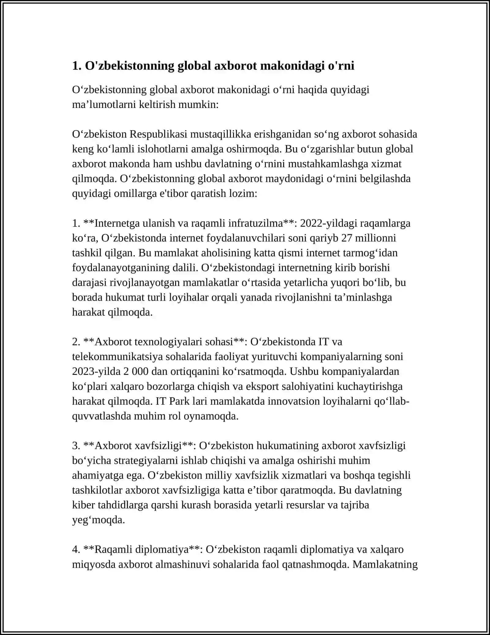 O'ZBEKISTON RESPUBLIKASI OLIY TA’LIM FAN VA INNOVATSIYA VAZIRLIGI SAMARQAND DAVLAT CHET TILLAR INSTITUTI MUSTAQIL ISH 3
