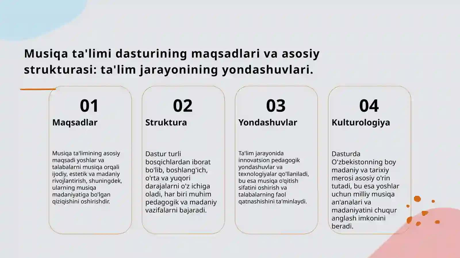 Musiqa ta'limi dasturining xususiyatlari 3