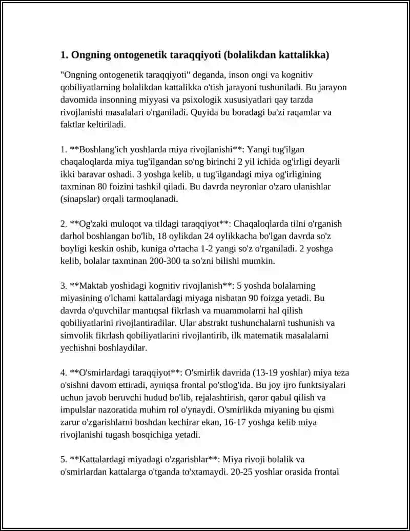 Ong taraqqiyoti va ongsizlik 3
