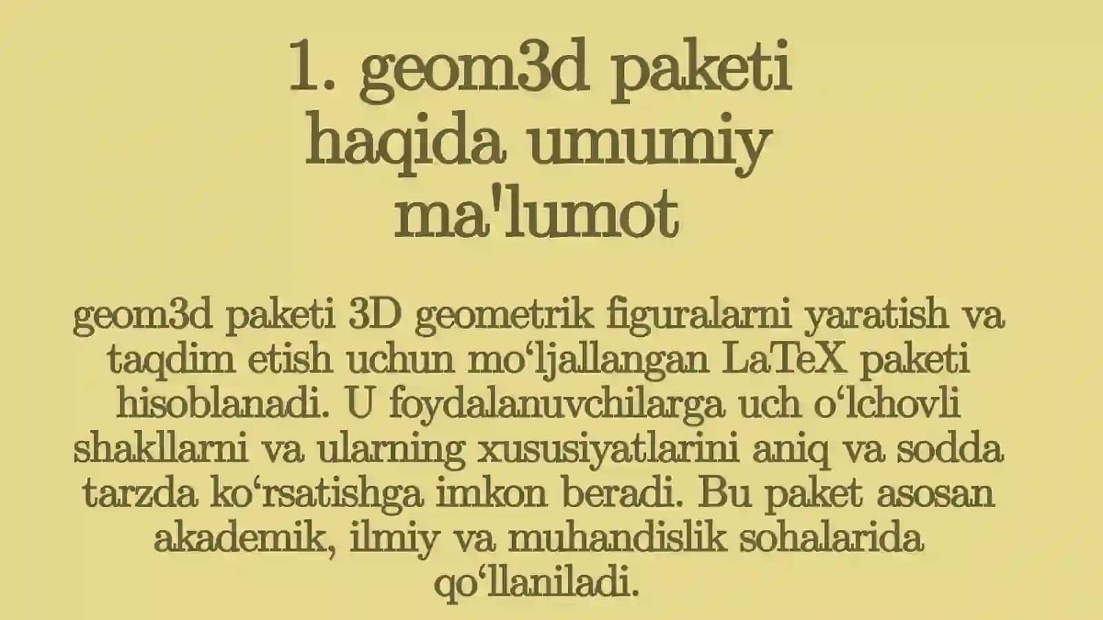 geom3d paketi 3