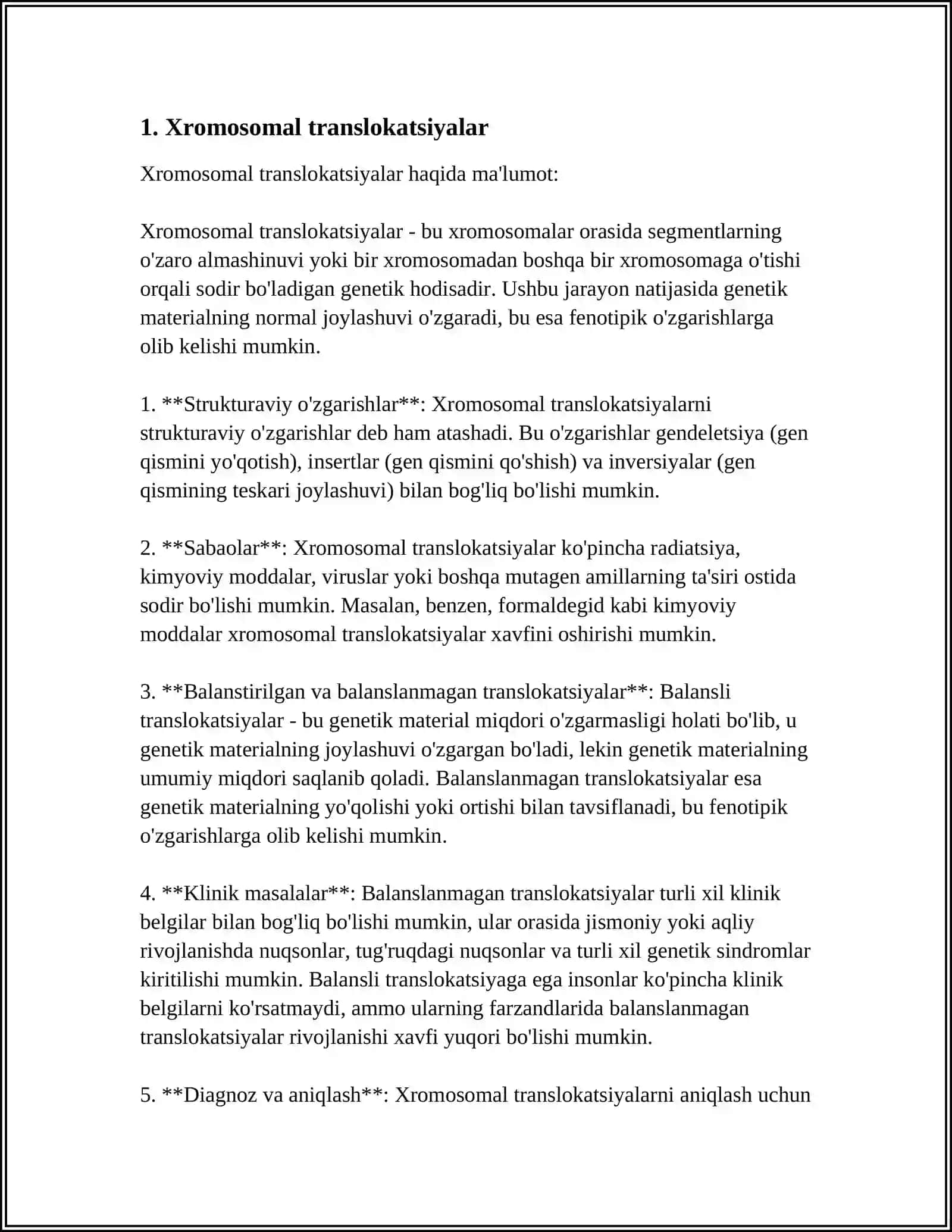 AUTOSOMA XROMOSOMALARNING SONINING OʻZGARISHI BILAN BOGʻLIQ IRSIY KASALLIKLAR 3