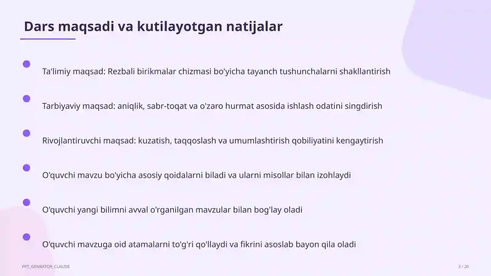 Rezbali birikmalar chizmasi (9-sinf) 3